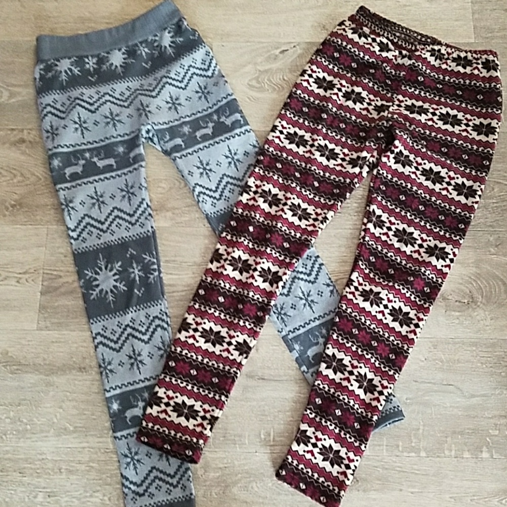 ❄Bundle of Winter Fleece Leggings❄